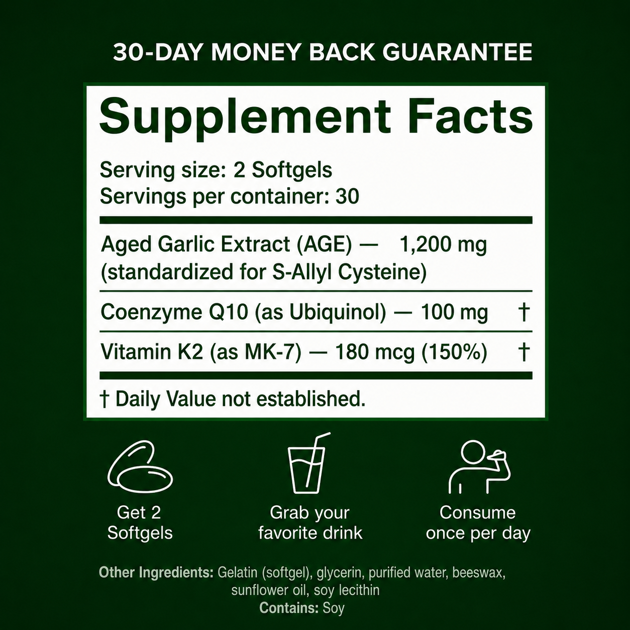 Aged Odorless Garlic Softgels