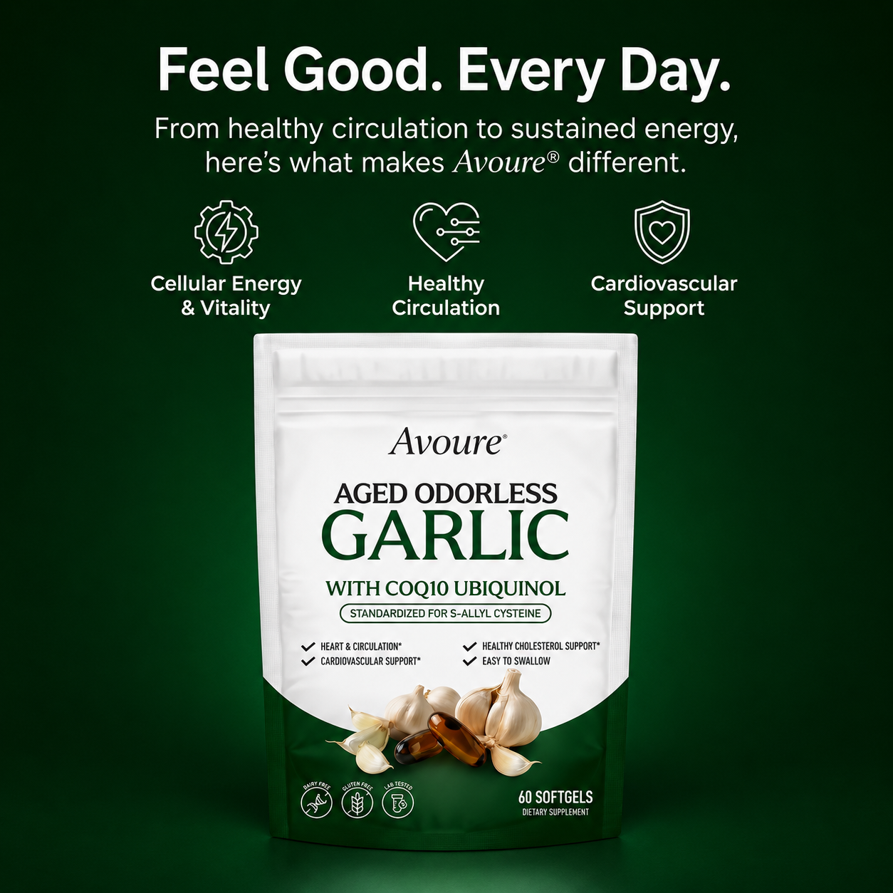 Aged Odorless Garlic Softgels