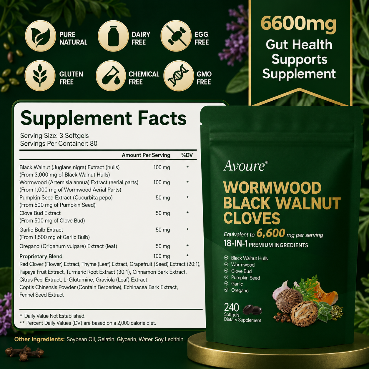 Black Walnut Wormwood Cloves